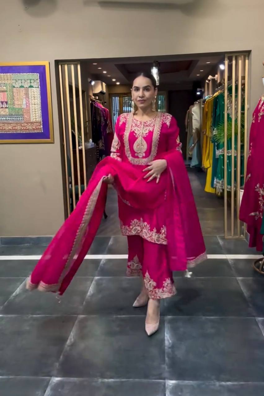 Silk kurta pant sets for women,Wedding,Festive wear dress