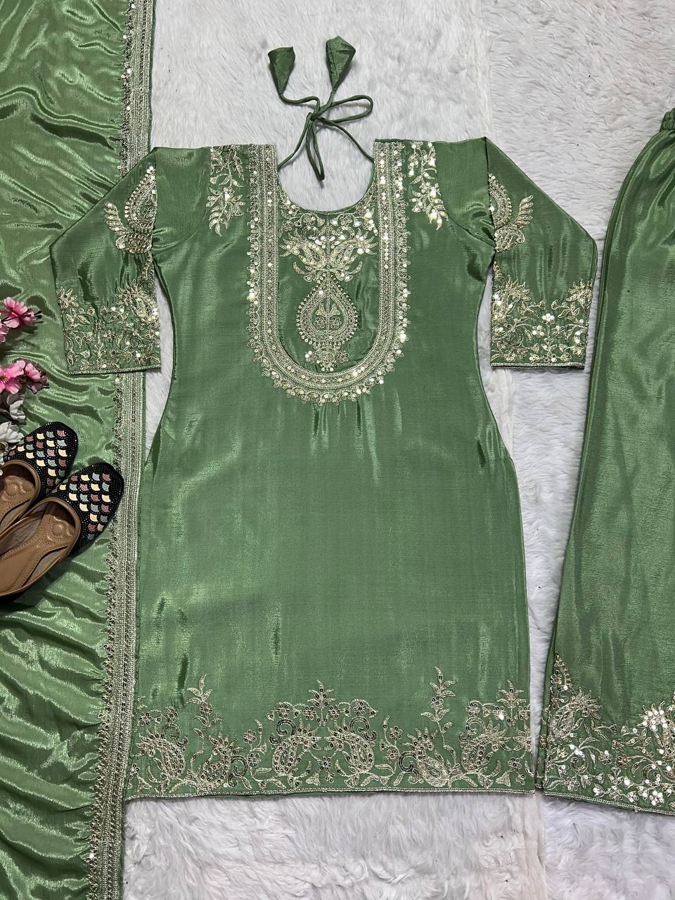 Silk kurta pant sets for women,Wedding,Festive wear dress