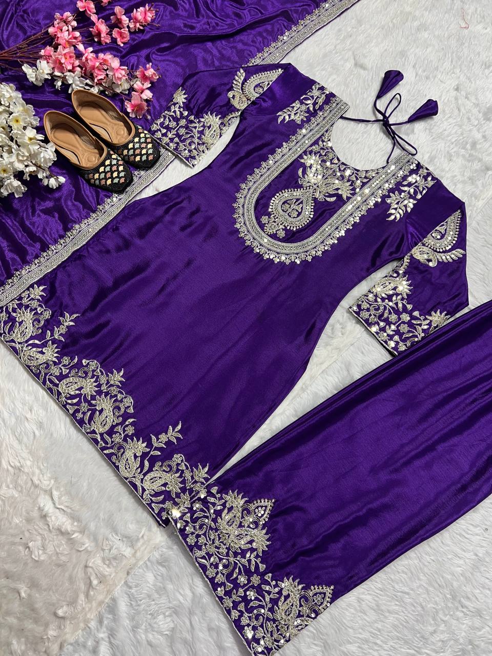 Silk kurta pant sets for women,Wedding,Festive wear dress