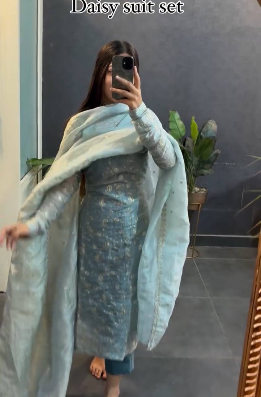 Space Silk kurta set for women,Festival wear suit