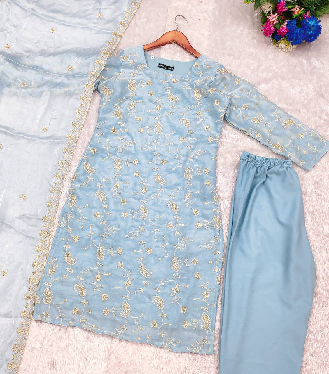Space Silk kurta set for women,Festival wear suit