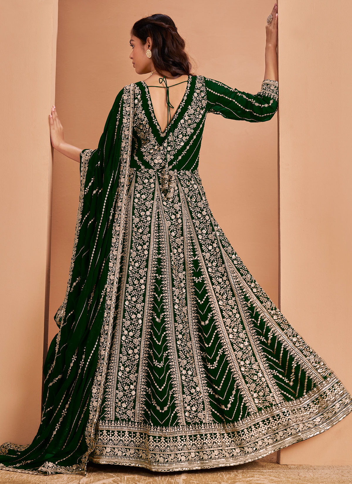 Georgette Embroidered Work Long Length Designer Anarkali Suit
