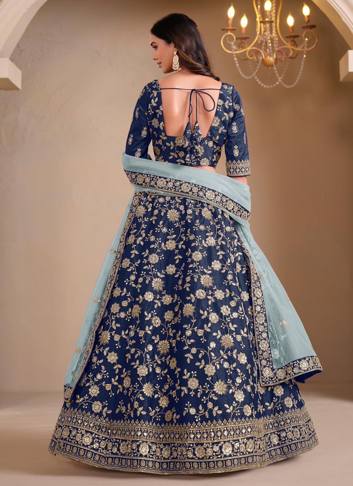 Silk Designer Lehenga Choli With Embroidered Work For Party