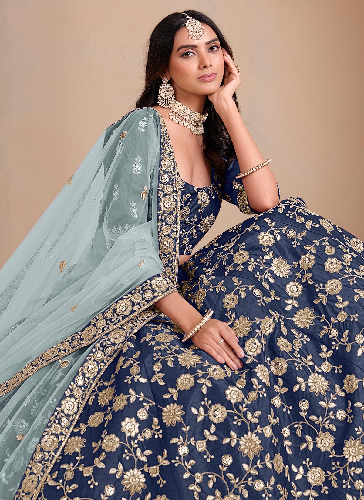 Silk Designer Lehenga Choli With Embroidered Work For Party