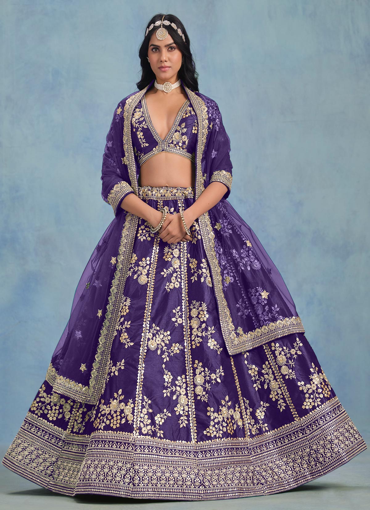 Silk Trendy Lehenga Choli With Embroidered Work For Ceremonial