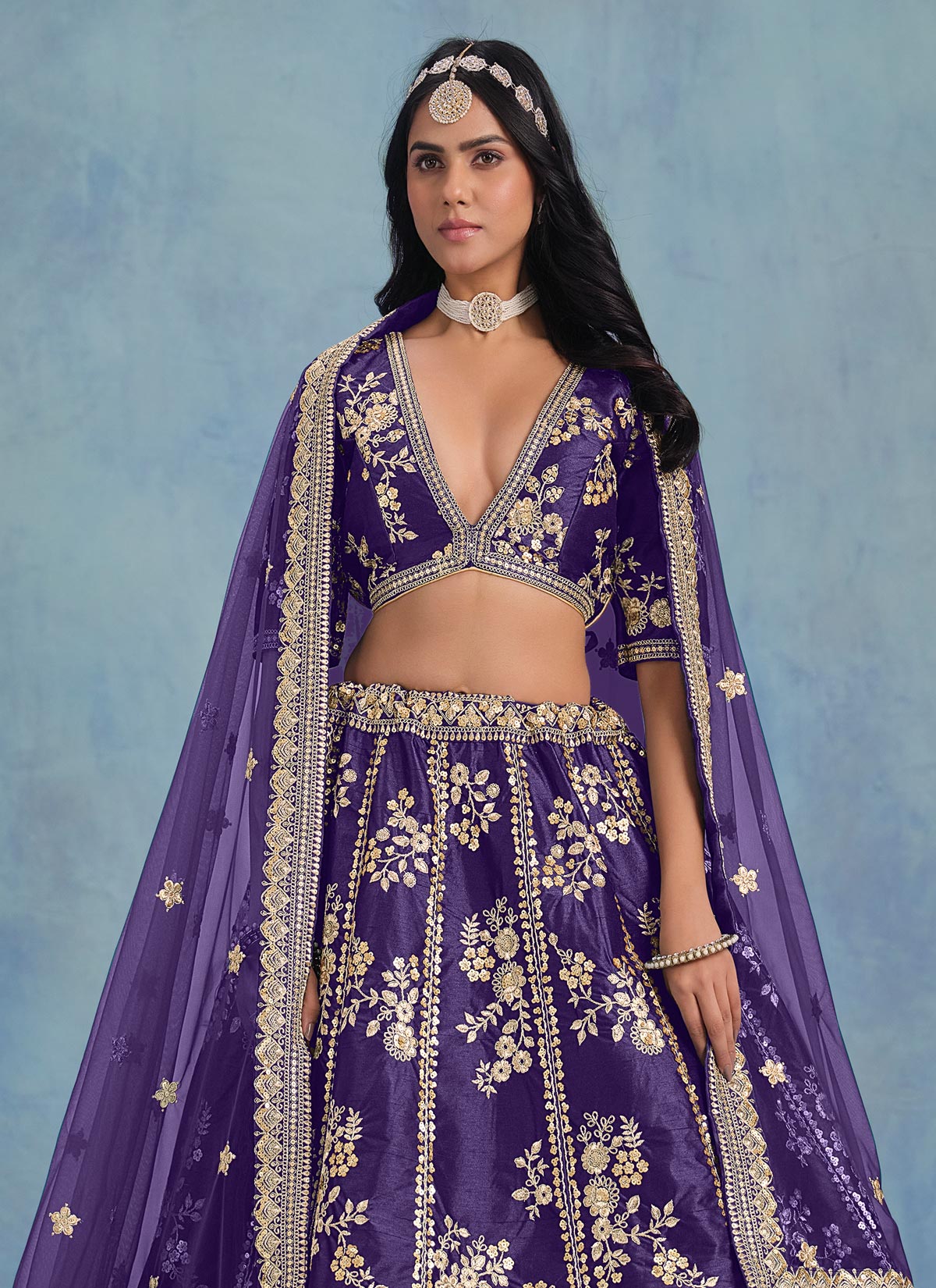 Silk Trendy Lehenga Choli With Embroidered Work For Ceremonial