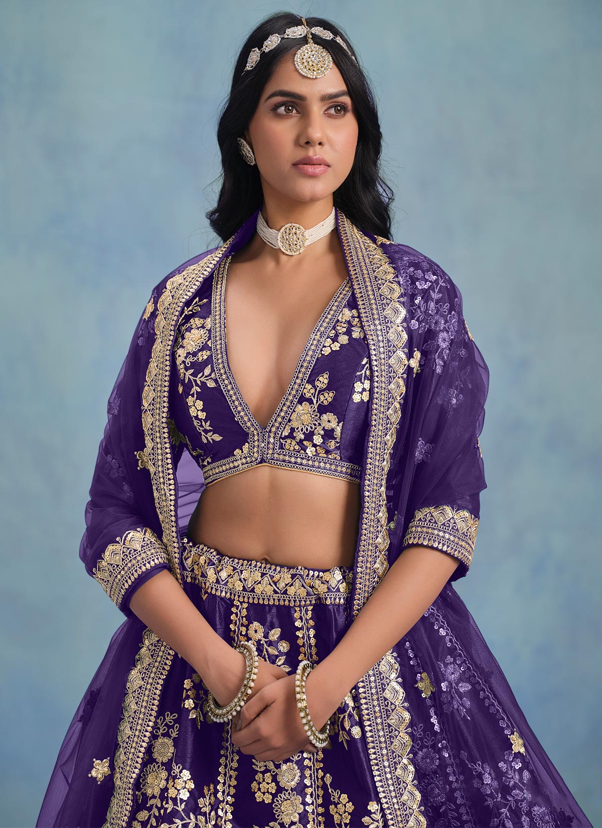 Silk Trendy Lehenga Choli With Embroidered Work For Ceremonial