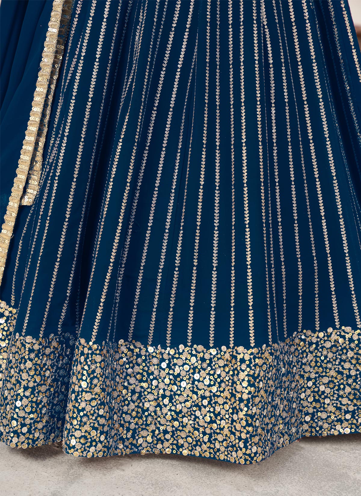 Georgette Trendy Lehenga Choli With Embroidered Work For Party