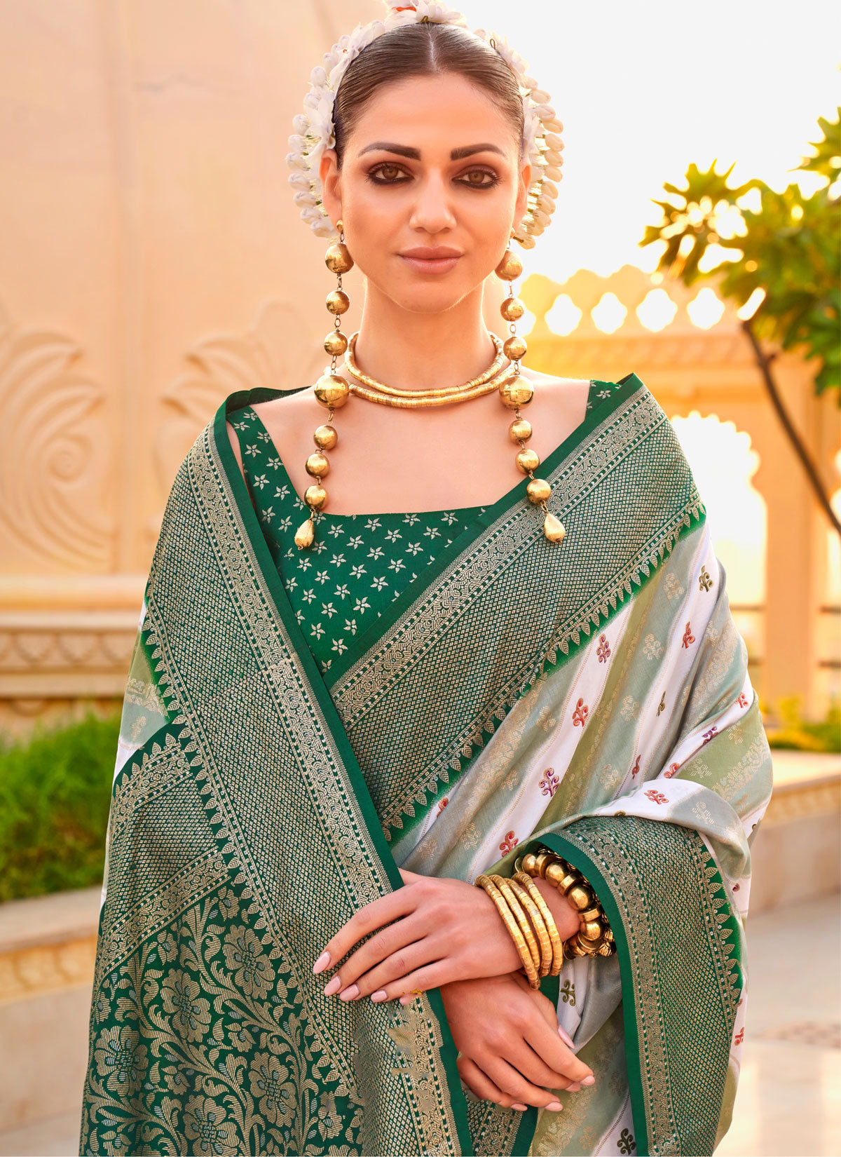 Multi Color Viscose Silk Woven Work Classic Saree For Women