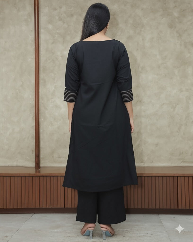 Women Floral Printed Regular Pure Cotton Kurta with Trousers