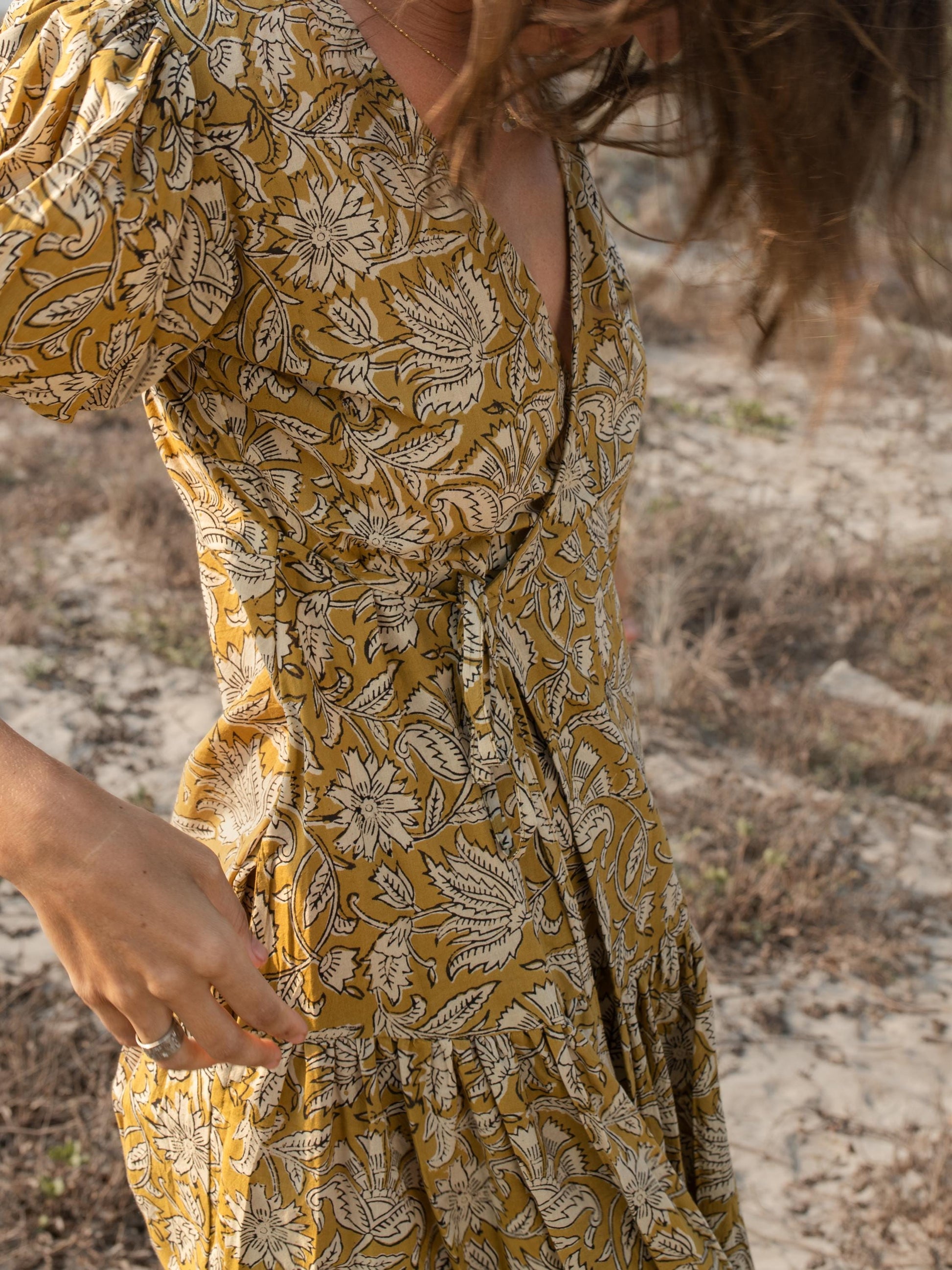 Hand Block Print Warp Dress, Long Maxi Dress, Summer Tiered Cotton Custom Dress, Boho Gypsy Midi Dress, Honeymoon Wedding Dress Plus Size