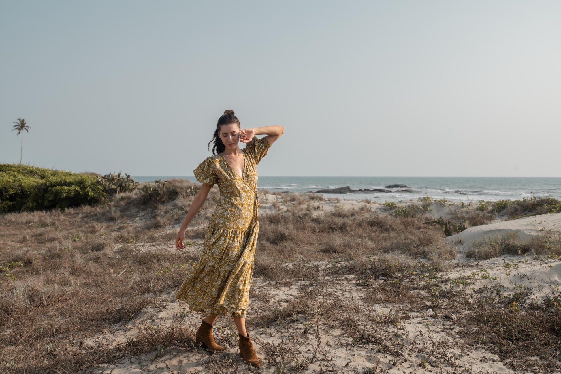 Hand Block Print Warp Dress, Long Maxi Dress, Summer Tiered Cotton Custom Dress, Boho Gypsy Midi Dress, Honeymoon Wedding Dress Plus Size