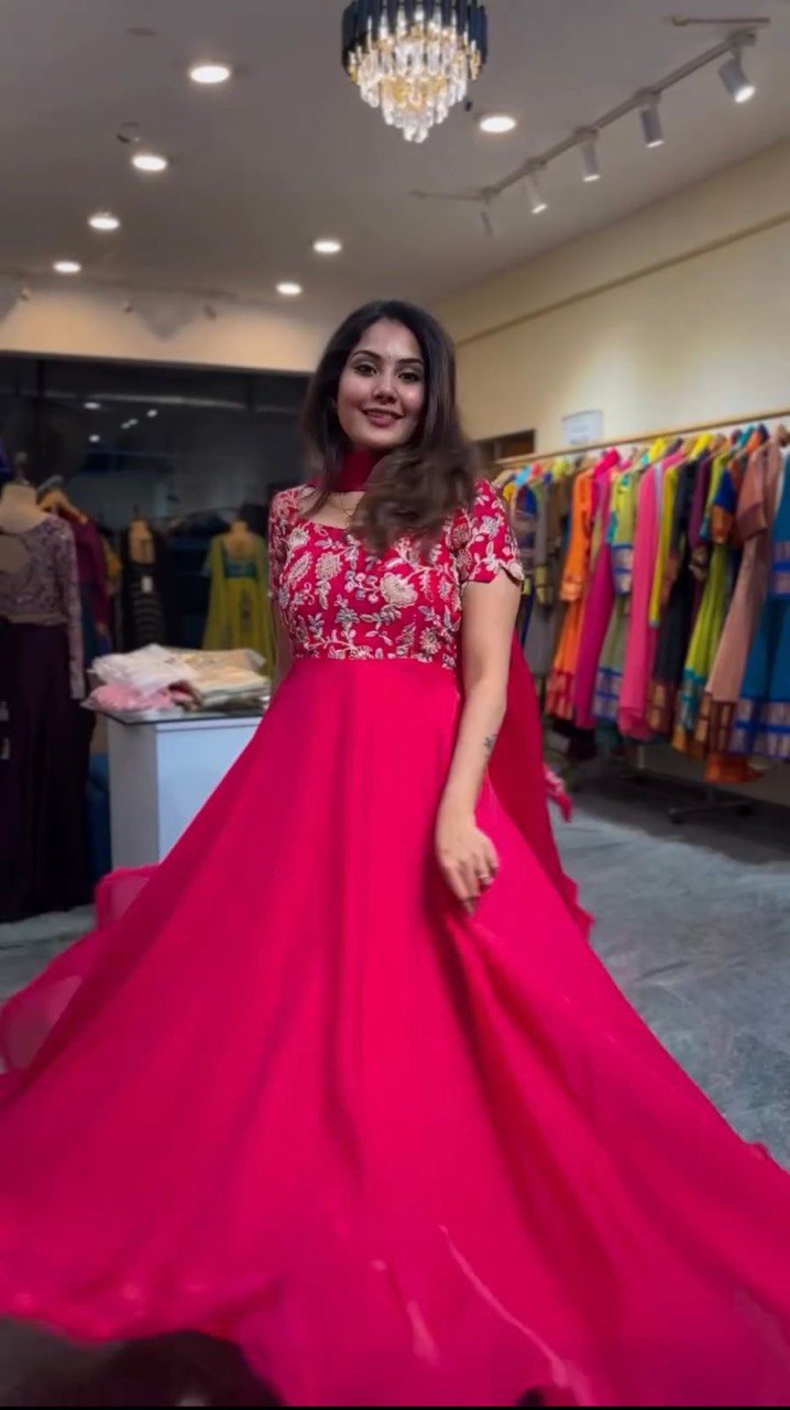 "Elegant Crepe Top, Pant, and Dupatta Set with Thread Work & Sequins"