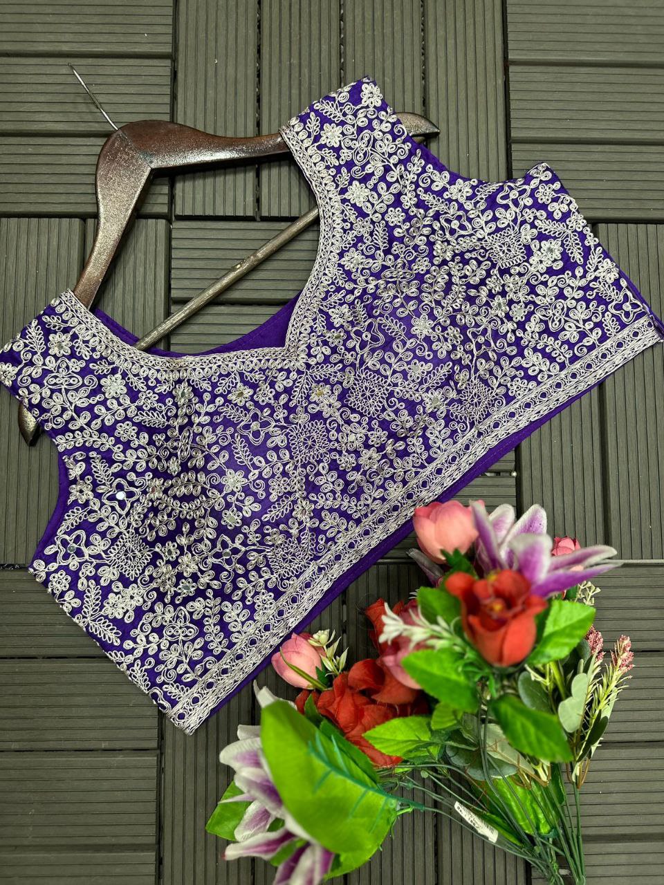 "Elegant Heavy Georgette Plazzo Set with Embroidered Blouse & Koti"