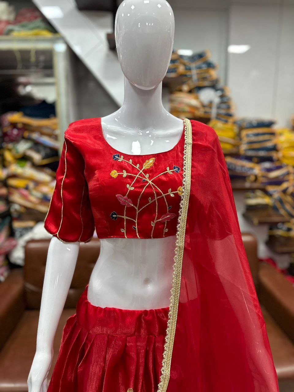 "Exquisite Jimmy Choo Lehenga Set with Sequence Embroidery"