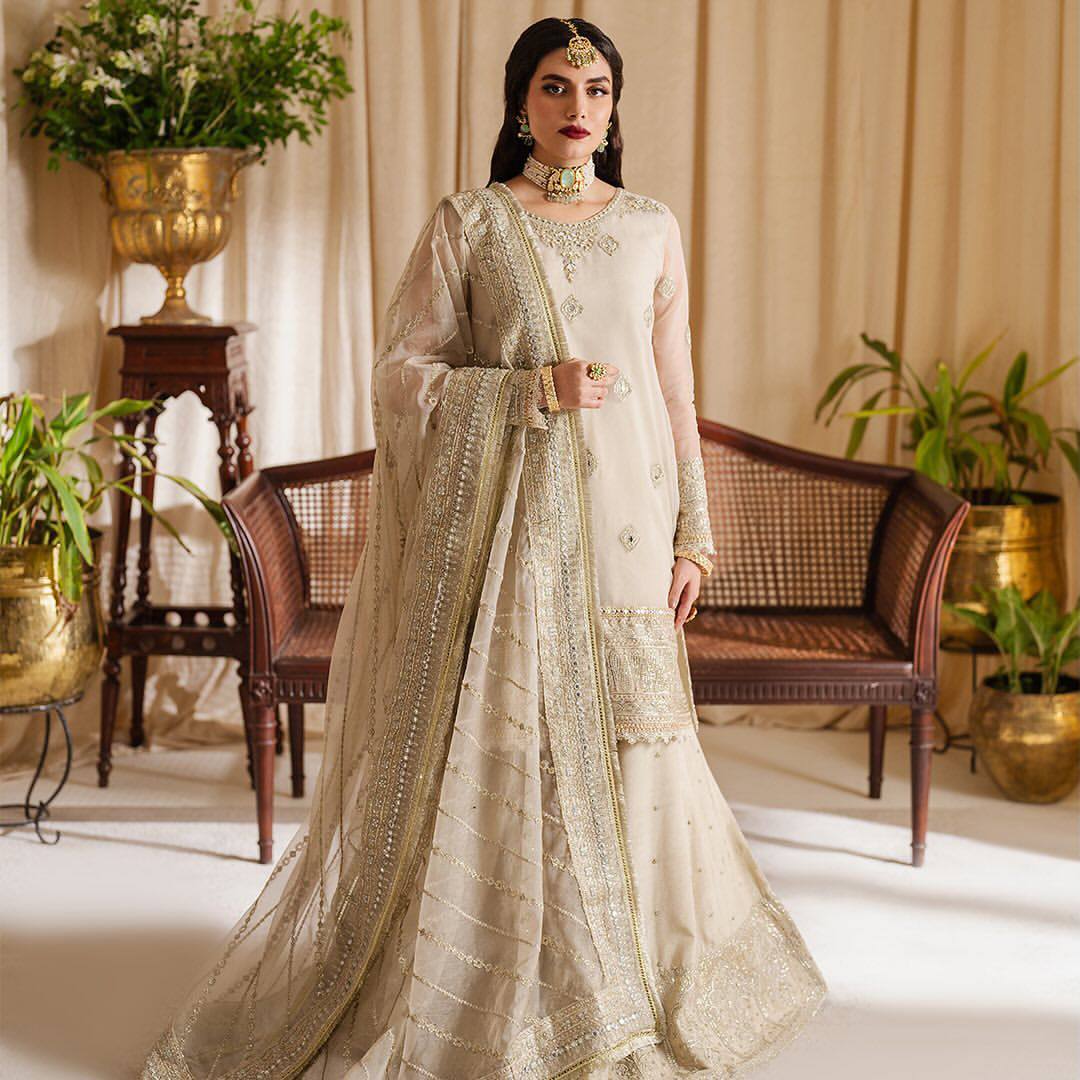 "Elegant Chinon Sequence Embroidered Sharara Set with Dupatta"