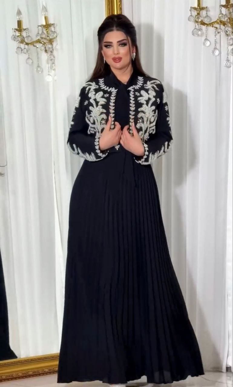 "Elegant Embroidered Chinon Gown with Banglori Jacket - Fully Stitched"