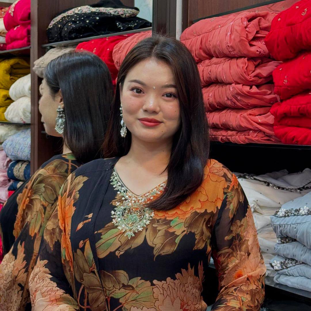 Women's designer flower print kurta pant with dupatta sets