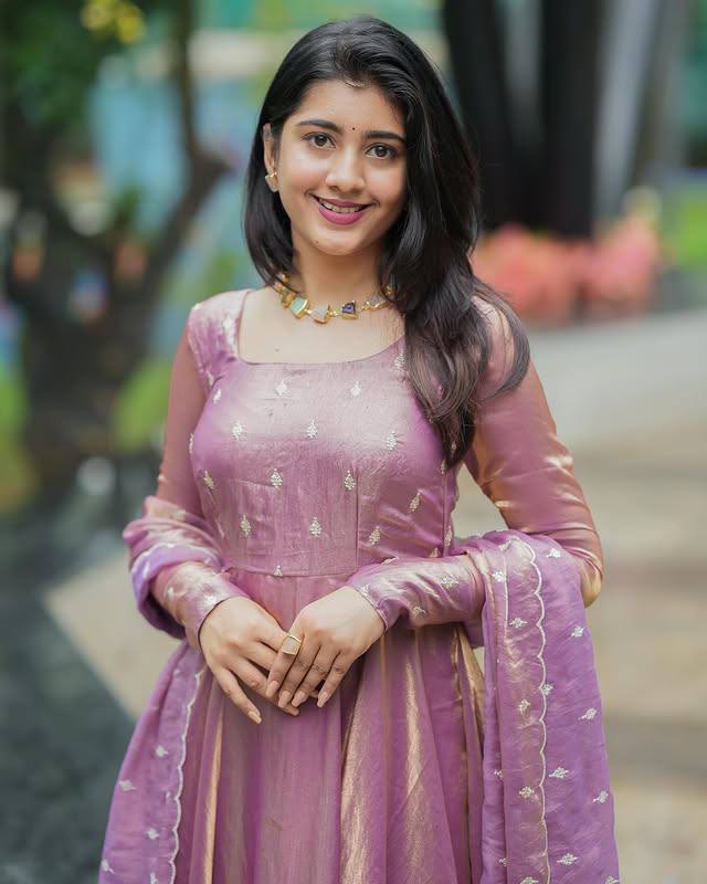 Chinnon silk anarkali kurta with dupatta sets