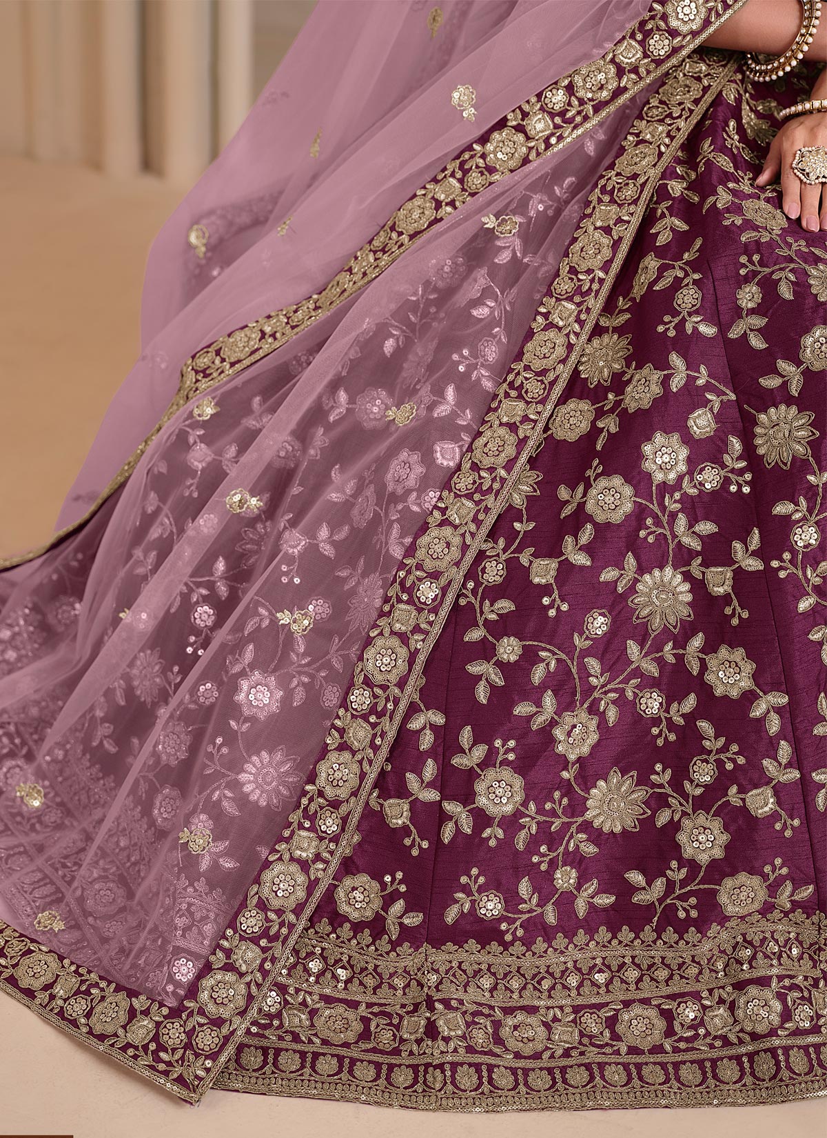 Silk Trendy Lehenga Choli With Embroidered Work For Festival