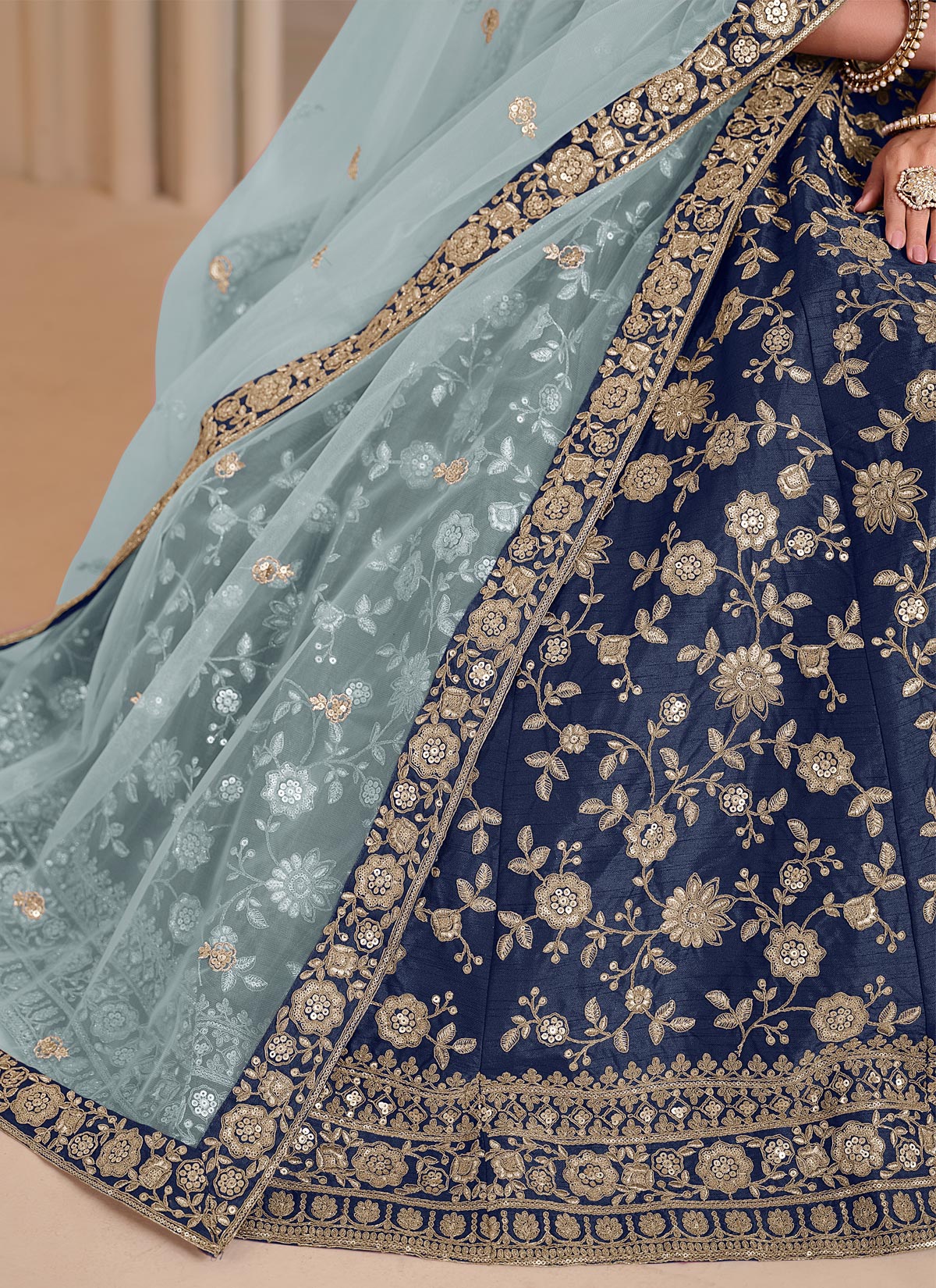 Silk Designer Lehenga Choli With Embroidered Work For Party