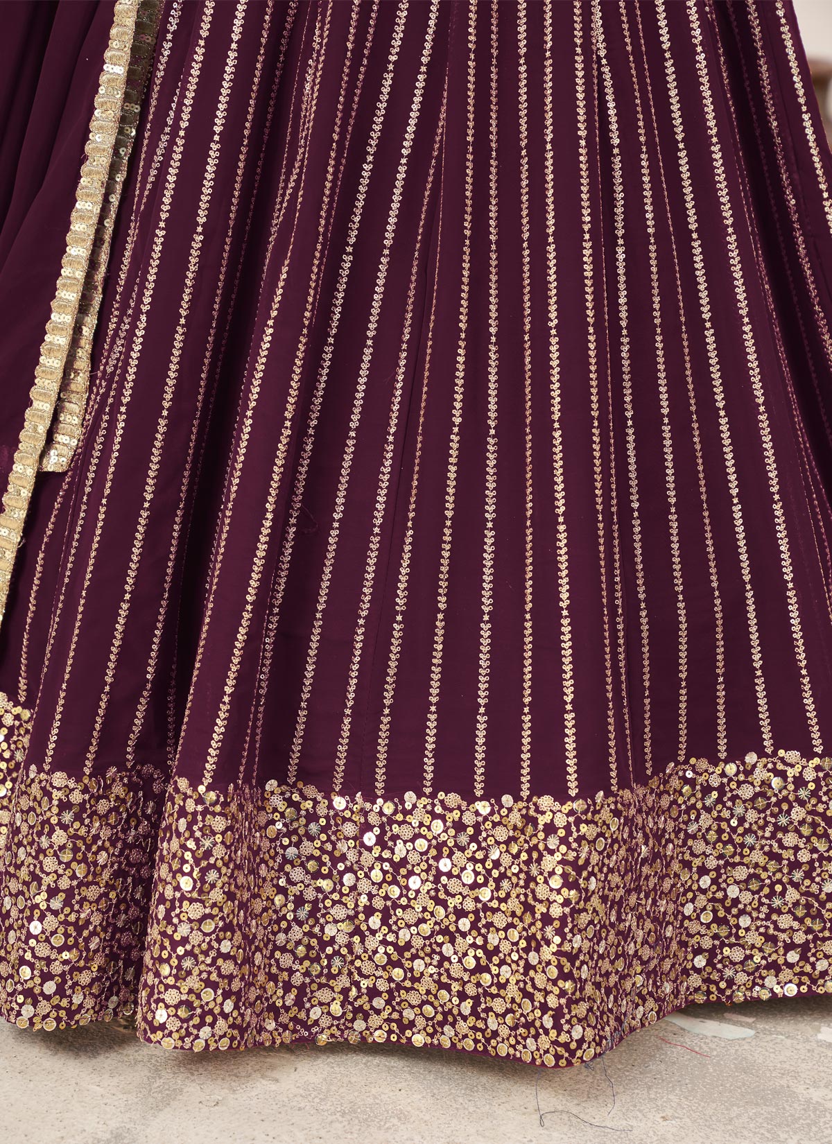 Georgette Trendy Lehenga Choli With Embroidered Work For Women