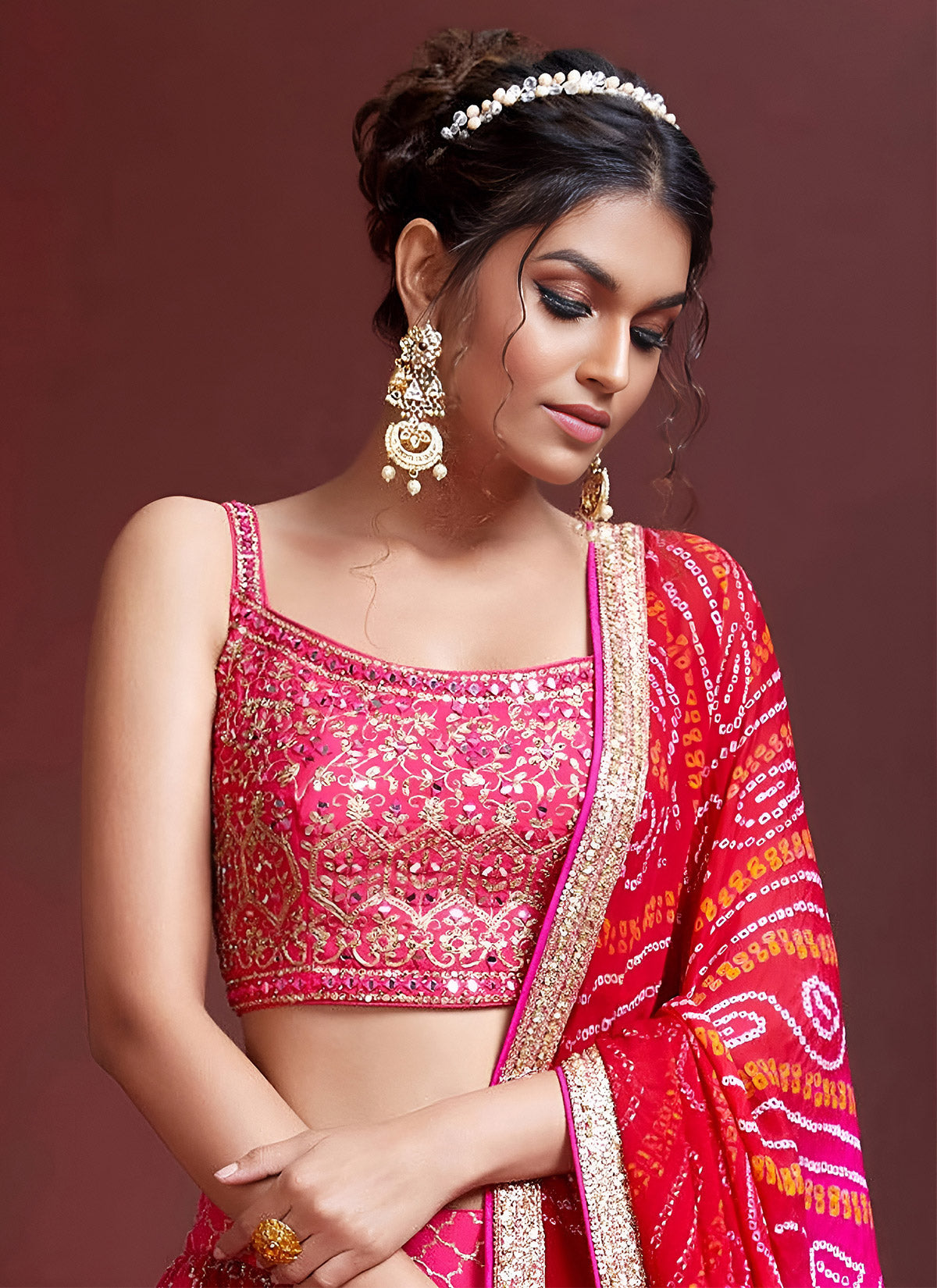 Chinon Silk Trendy Lehenga Choli With Resham Work For Party