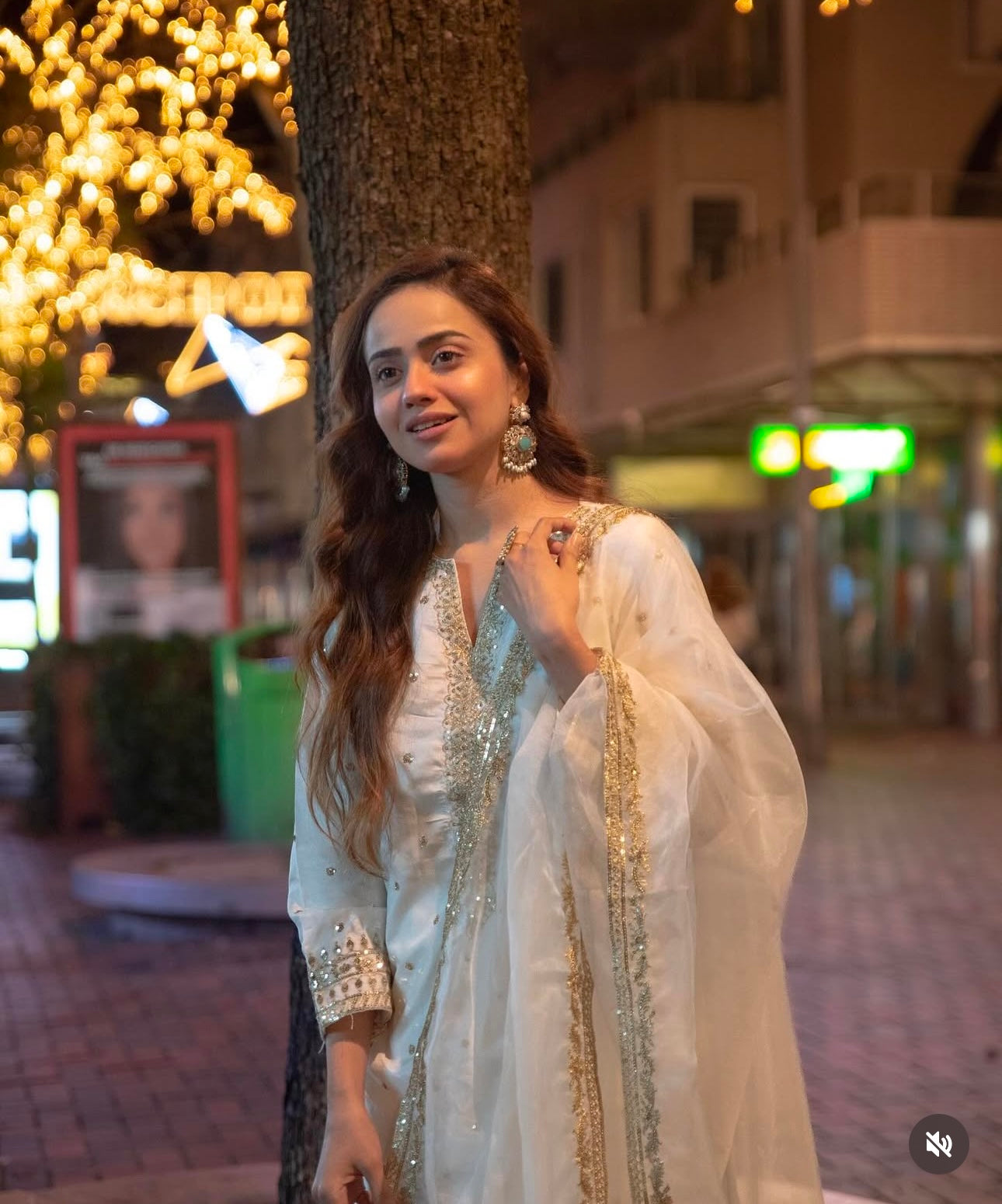 "Exquisite Pure Cinon Silk Ensemble with Heavy Embroidery & Sequence Work"