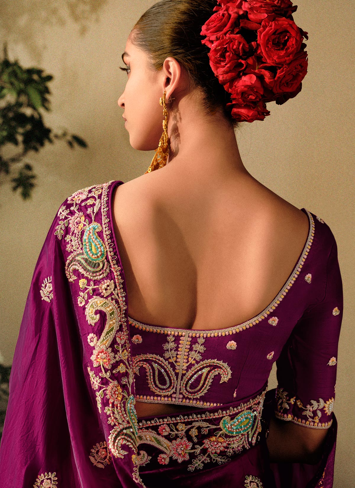Embroidered Work Trendy Saree For Wedding In Purple
