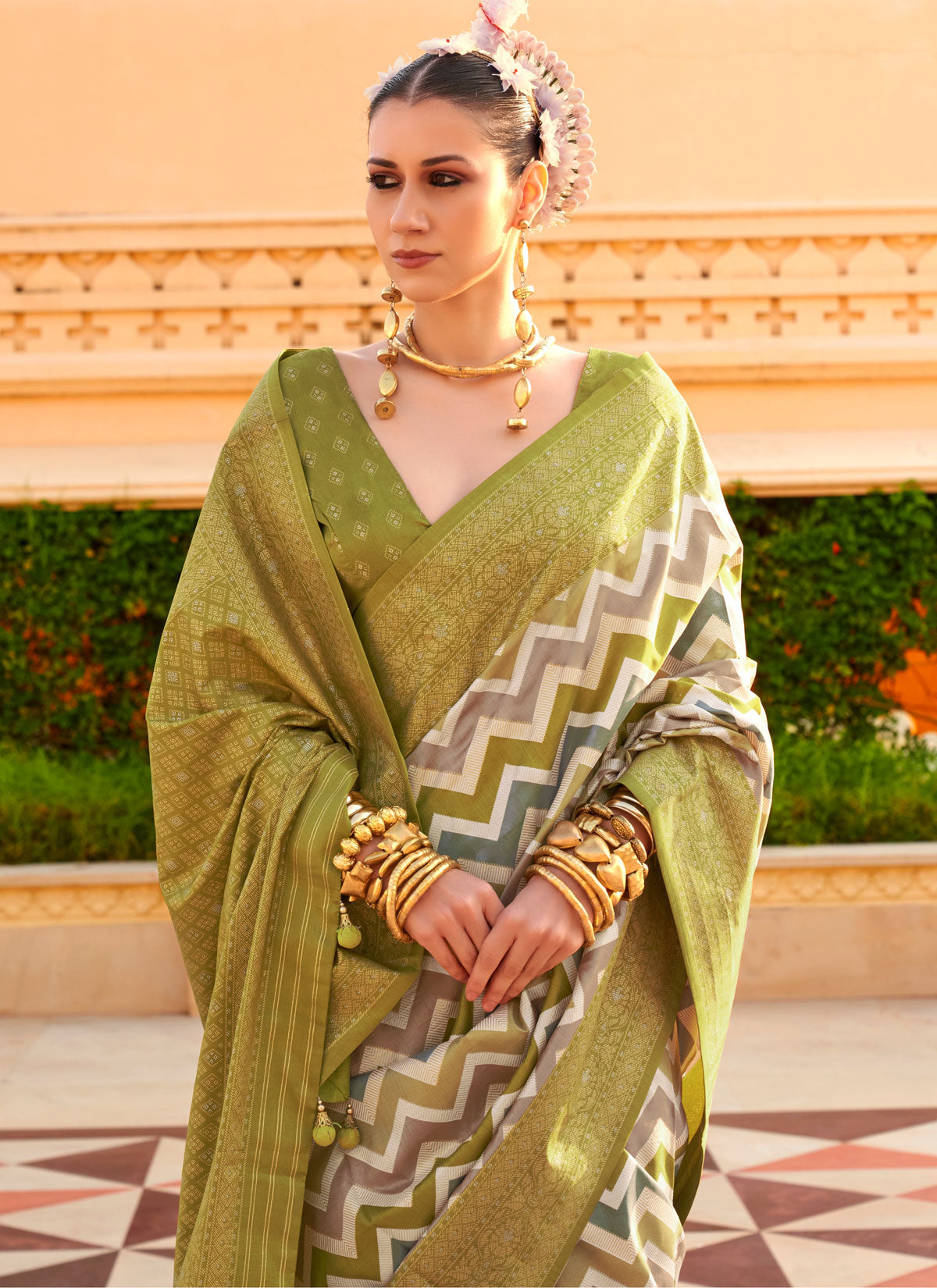 Viscose Silk Woven Work Classic Saree In Multi Color