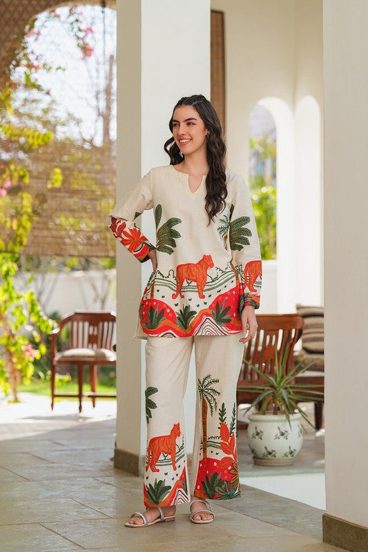 Women's Multicolor Printed Co-ord Set