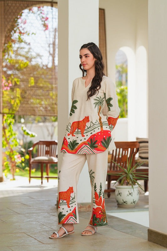 Women's Multicolor Printed Co-ord Set