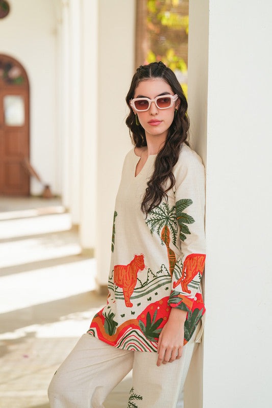 Women's Multicolor Printed Co-ord Set