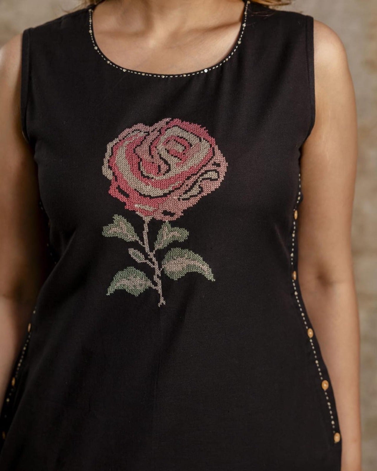 Beautiful Sleevless pure cotton co-ord set For Women