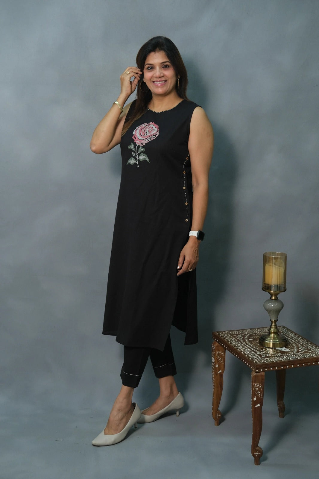 Beautiful Sleevless pure cotton co-ord set For Women