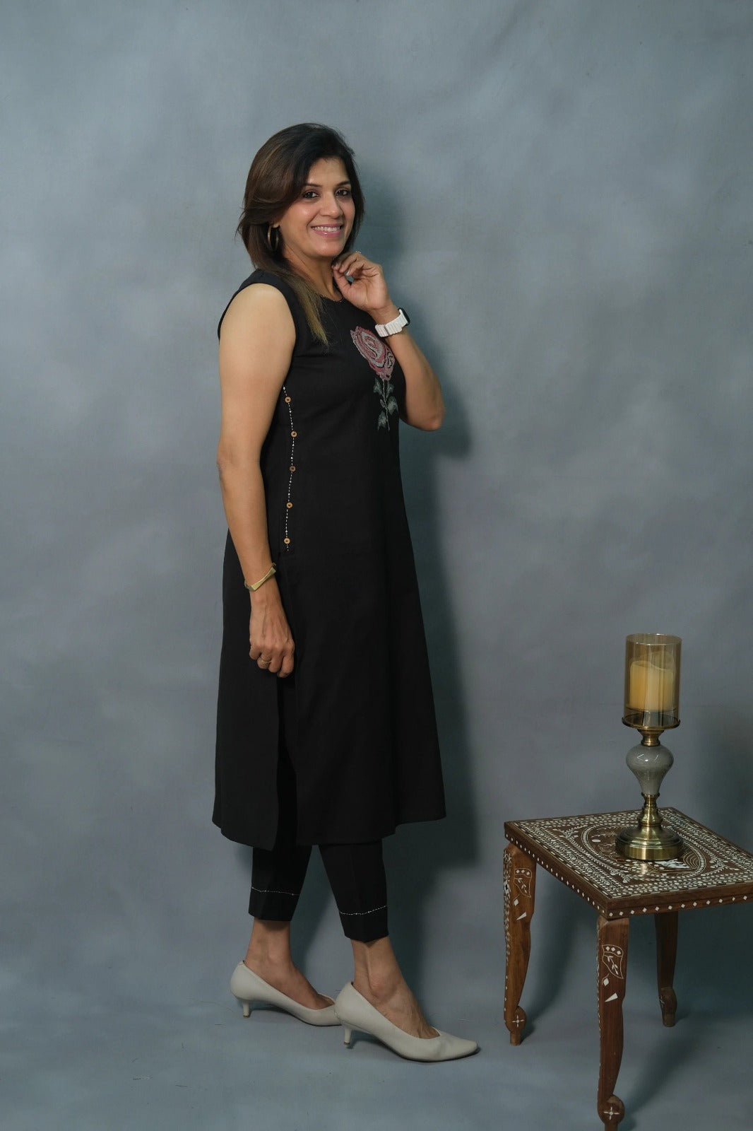 Beautiful Sleevless pure cotton co-ord set For Women