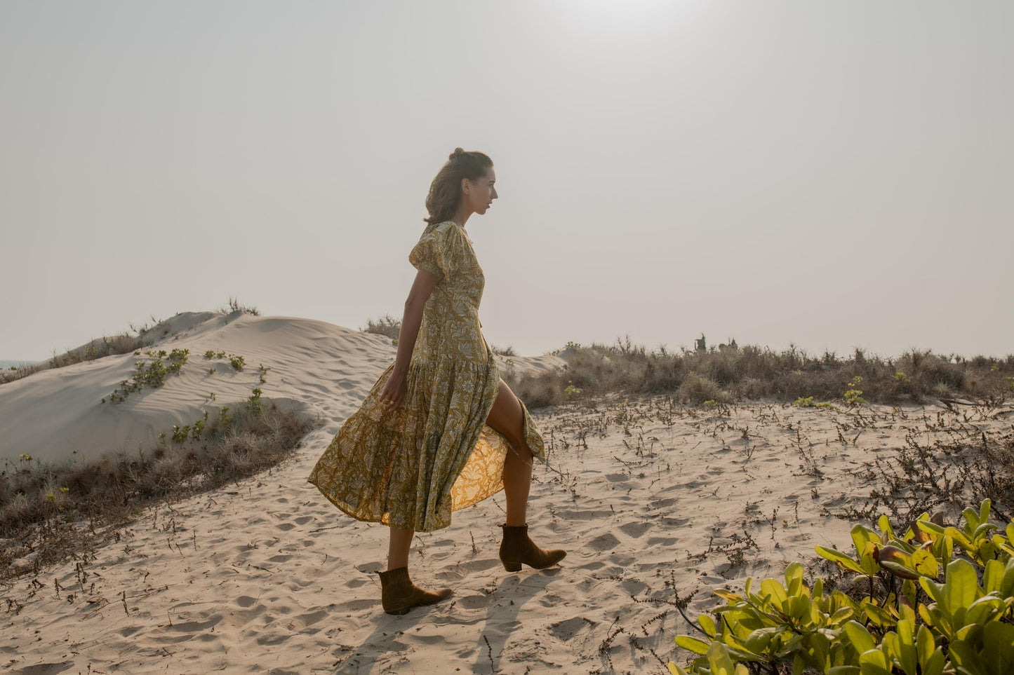 Hand Block Print Warp Dress, Long Maxi Dress, Summer Tiered Cotton Custom Dress, Boho Gypsy Midi Dress, Honeymoon Wedding Dress Plus Size