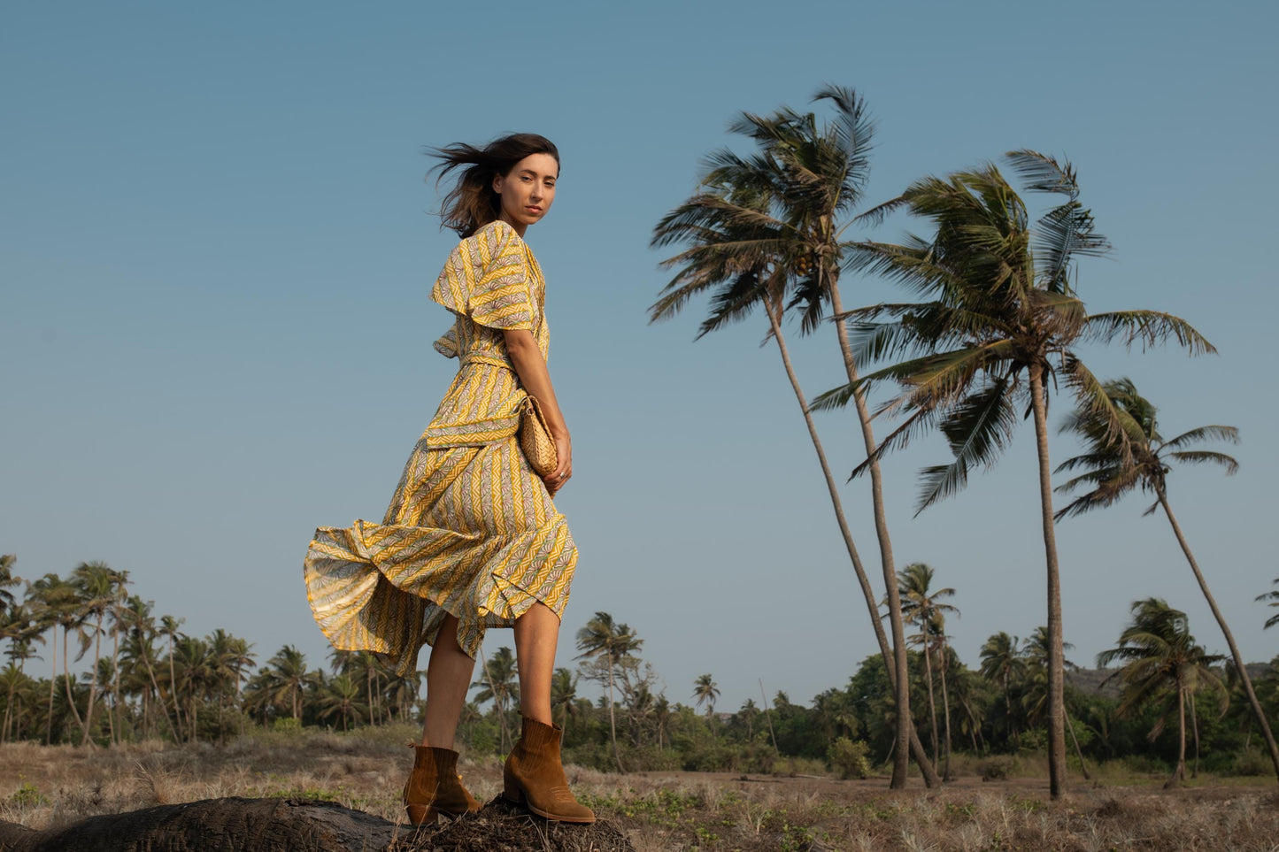Hand Block Print Dress, Floral Maxi Dress, Summer Butter Yellow Dress, Indian Cotton Custom Dress, Bohemian Gypsy Dress, Beach Wedding Dress