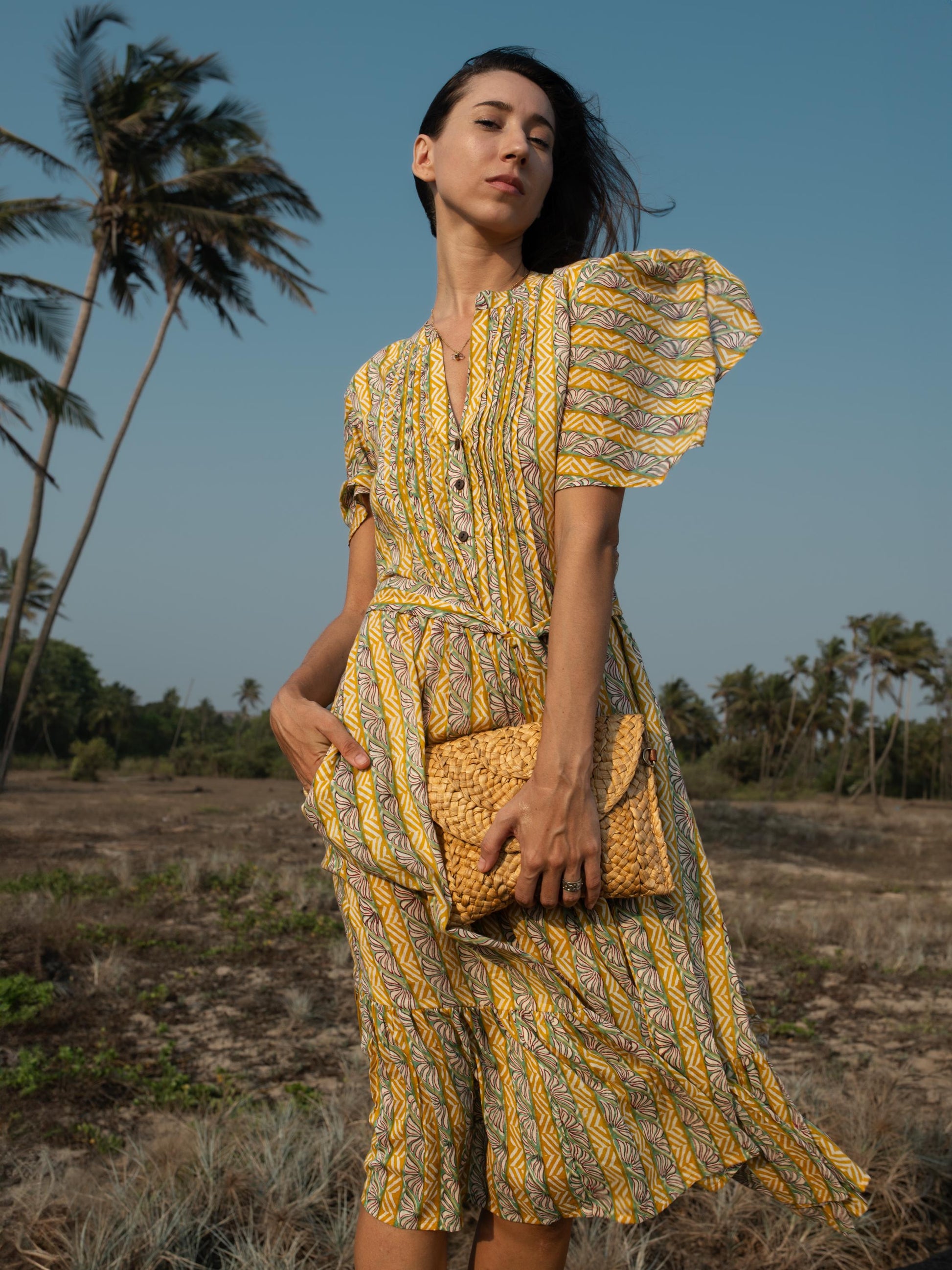 Hand Block Print Dress, Floral Maxi Dress, Summer Butter Yellow Dress, Indian Cotton Custom Dress, Bohemian Gypsy Dress, Beach Wedding Dress