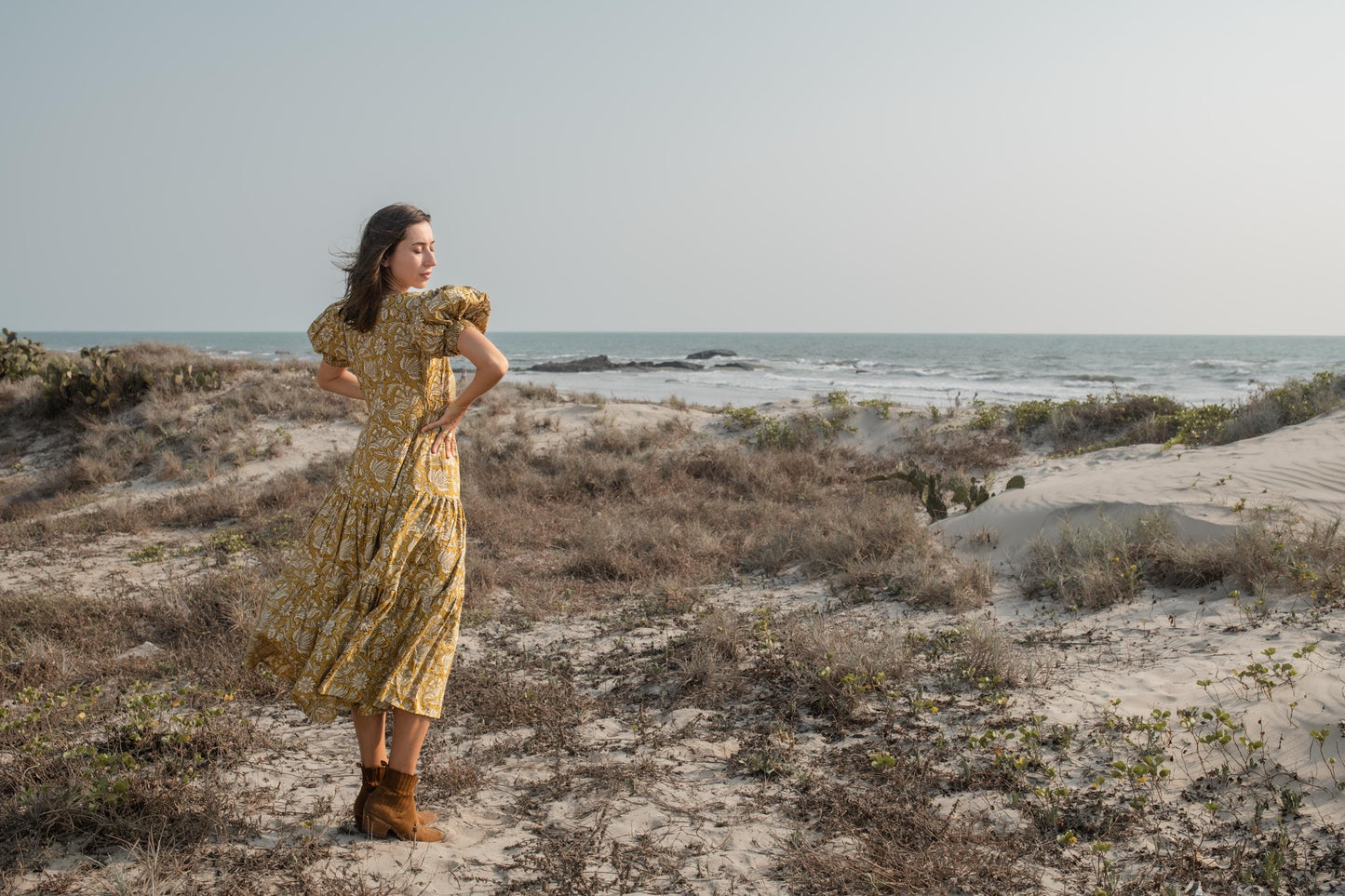 Hand Block Print Warp Dress, Long Maxi Dress, Summer Tiered Cotton Custom Dress, Boho Gypsy Midi Dress, Honeymoon Wedding Dress Plus Size