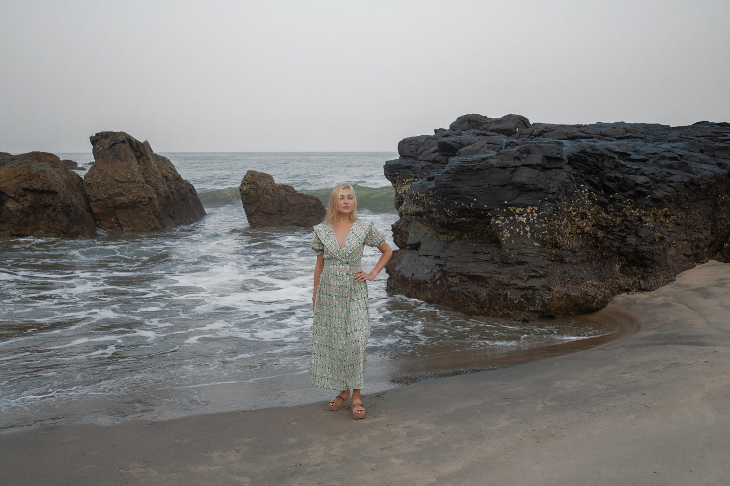 Cotton Long Maxi Warp Dress, Indian Block Print Dress, Bridesmaid Cotton Custom Comfy Dress, Boho Puff Sleeve Dress, Honeymoon Wedding Dress