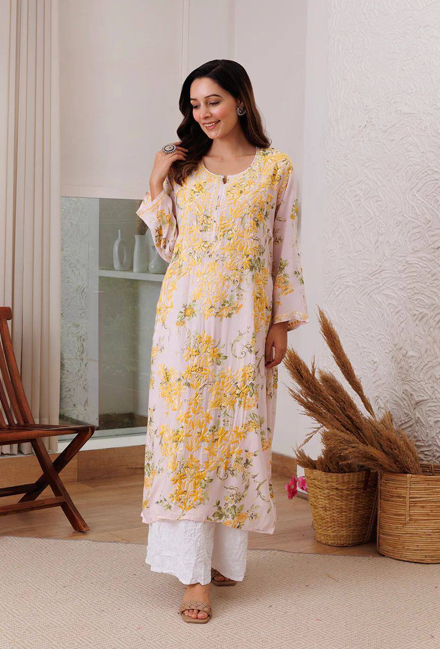 "Embroidered Rayon Top & Plazo Set with Micro Cotton Inner – Stylish & Comfortable"