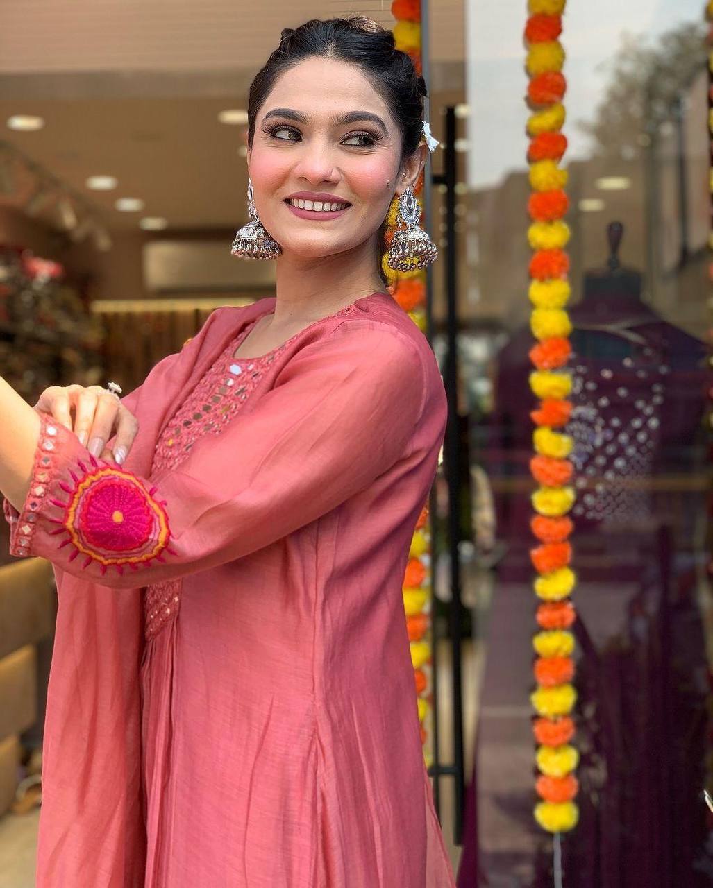 Designer muslin silk kurta pant with dupatta sets