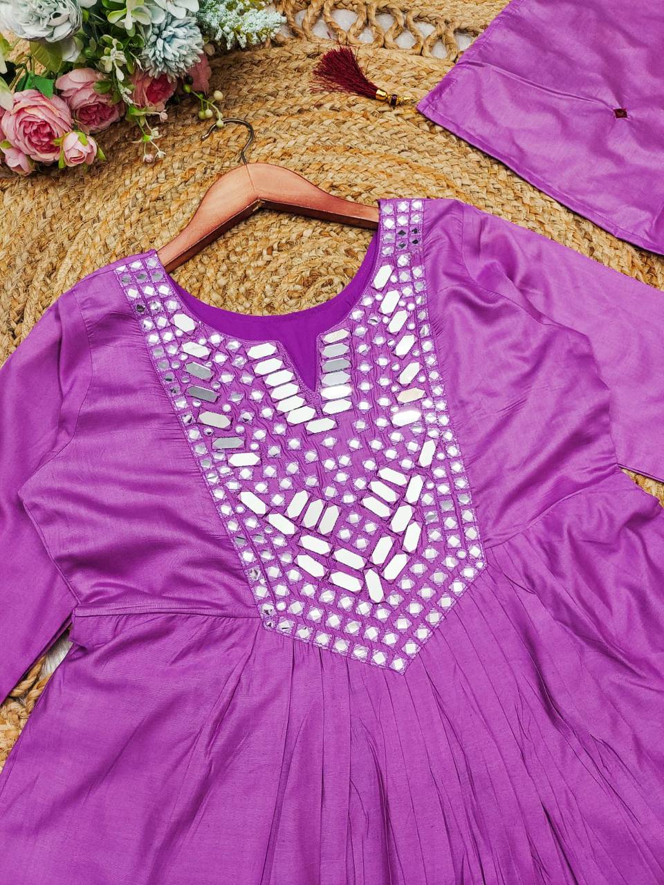 Designer muslin silk kurta pant with dupatta sets