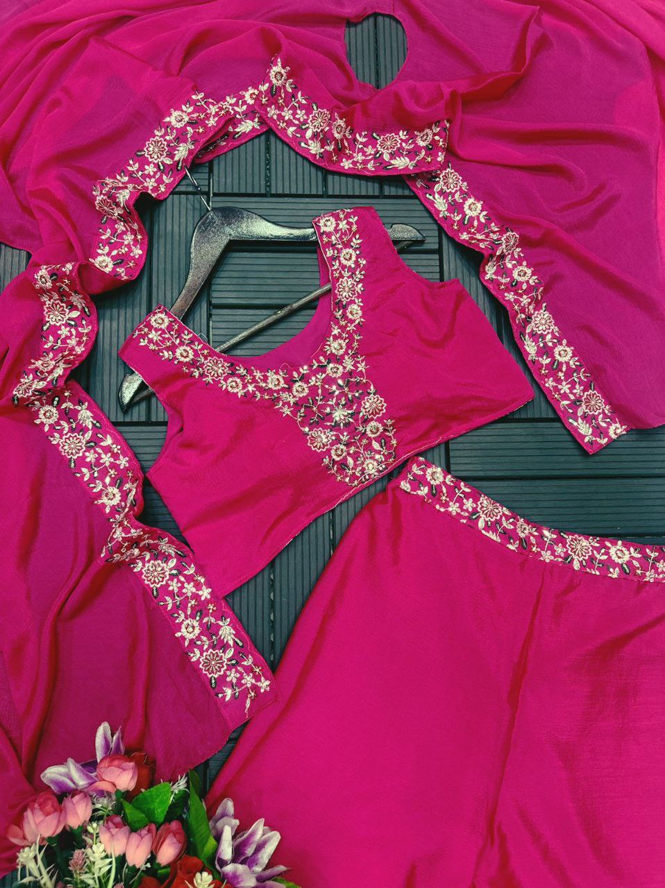 "Elegant Indo-Western Sharara Set with Sequin Embroidery"