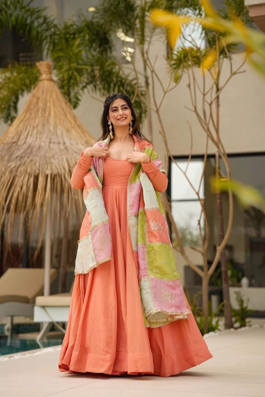 "Elegant Jalpari Silk Set with Lace & Digital Print Dupatta"