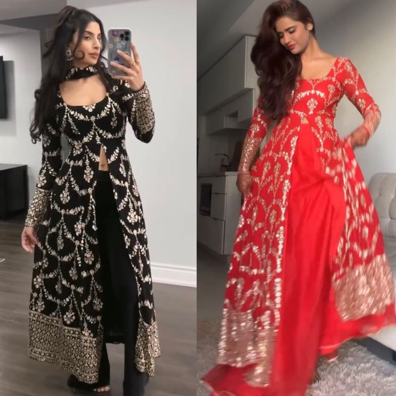 "Elegant Sequined Top & Micro Cotton Pants Set – Stylish & Comfortable"