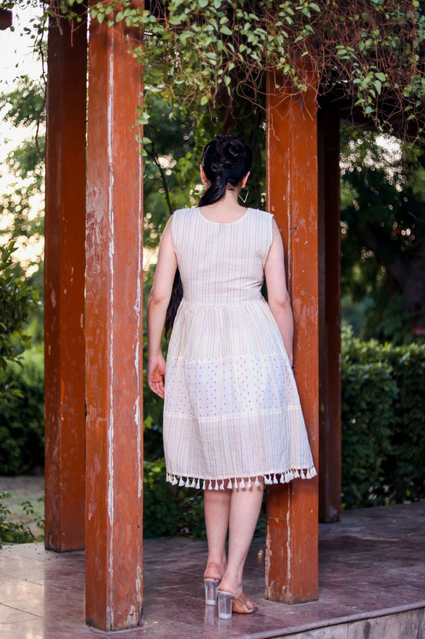 Elegant Pure Khadi Cotton Suit Set with Multi-Thread Hand Work