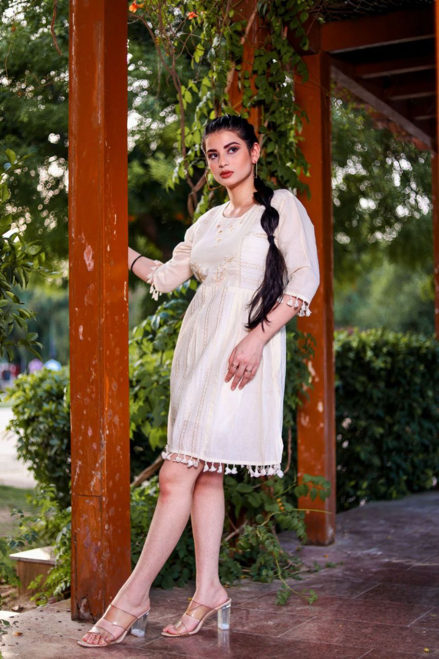 Elegant Pure Khadi Cotton Suit Set with Multi-Thread Hand Work