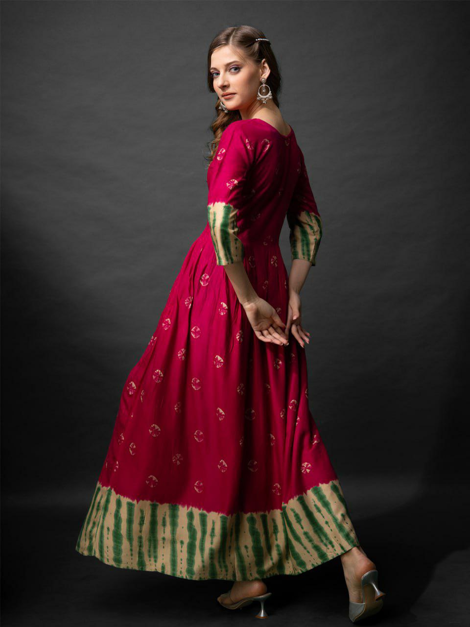 Elegant Pink Rayon Dress - Comfortable & Stylish for All Sizes